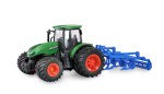 Radiografische trekker tractor met cultivator schaal 1 op 24 RTR groen