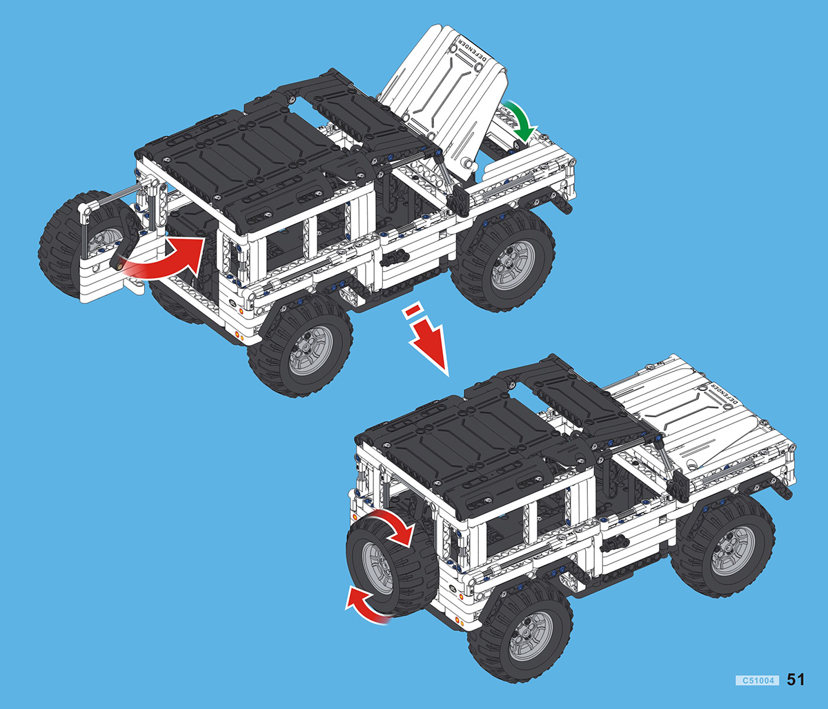 binnen paniek Verknald bestuurbare auto voor beginners: Radiografische bestuurbare Land Rover  Jeep, met bouwstenen van LEGO!