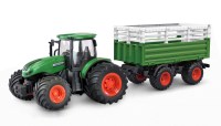 Bestuurbare tractor met veetransporter 1 op 24 RTR groen