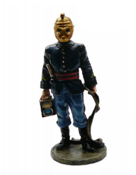 Firefighter with oxygen mask
